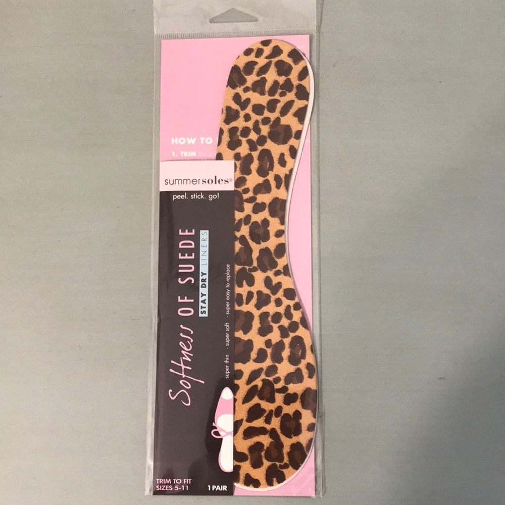 SummerSoles Stay Dry Shoe Liners Leopard Print
